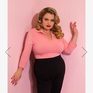 VIXEN TOP IN ROSE PINK - VIXEN BY MICHELINE PITT